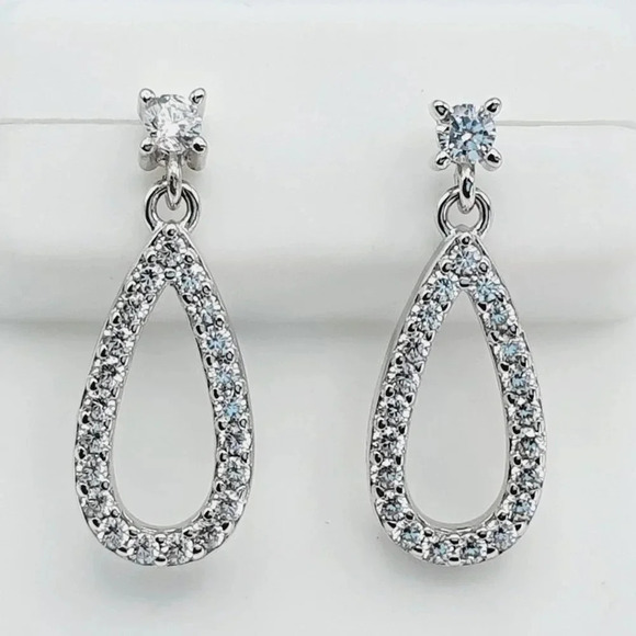 "925 Sterling Silver Cubic Zirconia Earrings, U19254846 - Picture 10 of 10